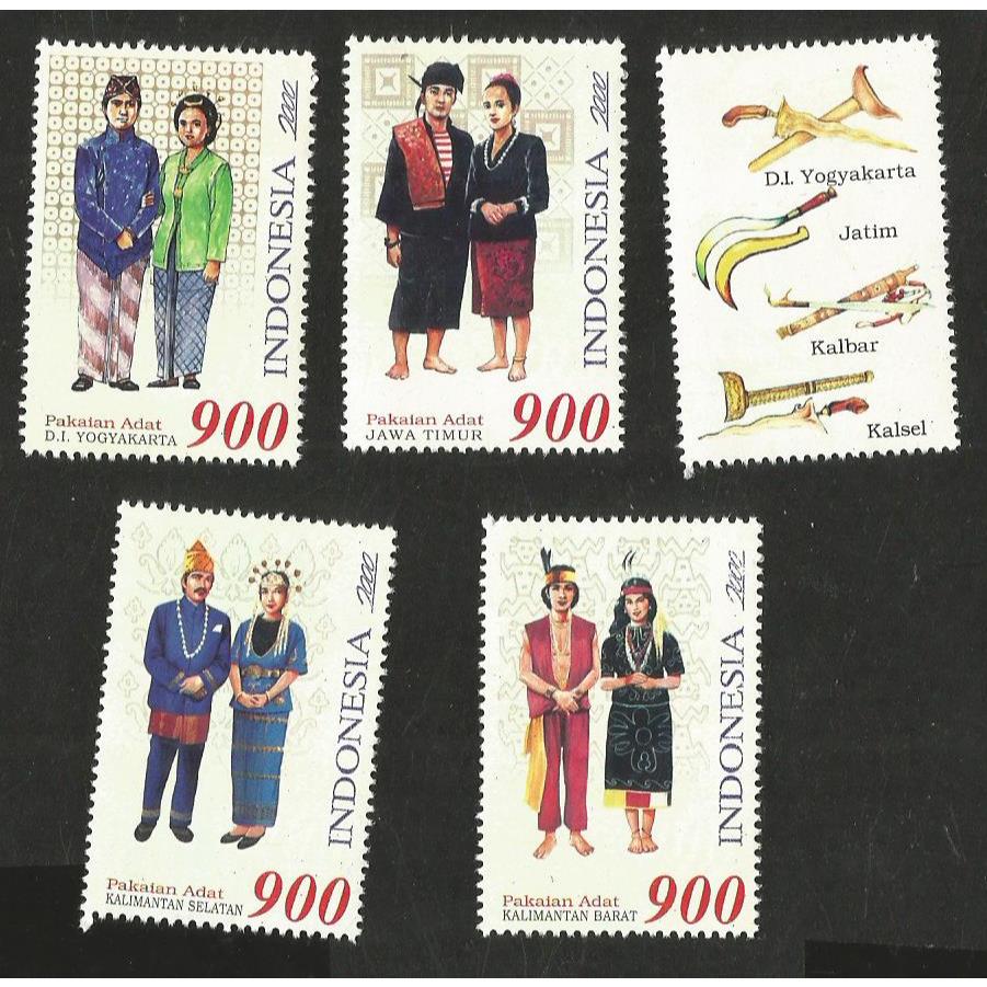 

A 12381 PRANGKO INDONESIA TEMA PAKAIAN ADAT DIY JATIM KALBAR KALSEL DG GUTTER KONDISI MNH