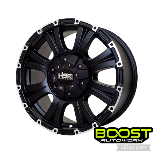 Velg Mobil Daihatsu Terios dll ring 16 TSINGA  HSR R16X8 H5X114,3 ET30 MIDNIGHT BLACK MACHINE LIP