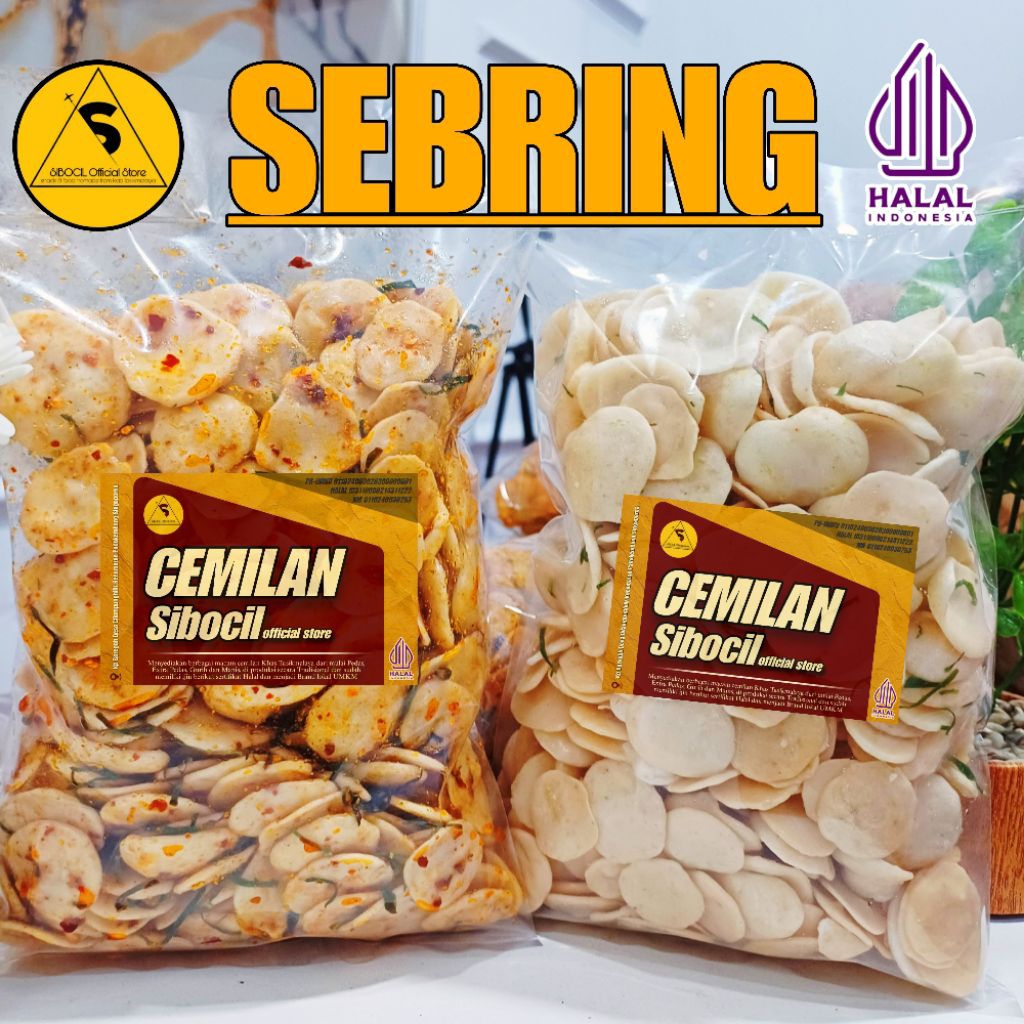 

SEBRING SEBLAK KERING 250gr / Kerupuk Bantet Sibocil Makanan pedas cemilan Snack Jajanan Viral