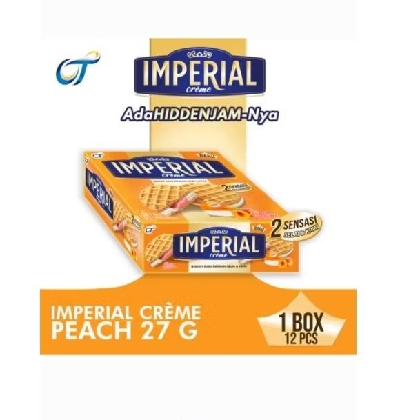 

IMPERIAL BISKUIT 27G 1 BOX ISI 12PCS CREME PEACH