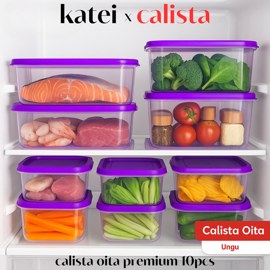 [ CALISTA ] TOPLES PLASTIK BENING OITA PUTIH ISI 10PCS TOPLES KULKAS SET WADAH PENYIMPANAN MAKANAN
