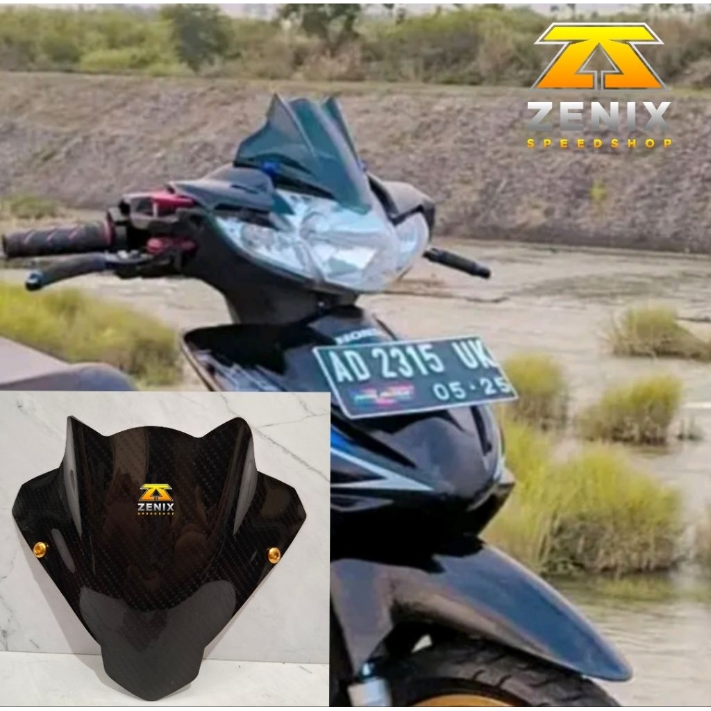 Visor Variasi Honda Revo Absolute Model Batman Plus Baut Variasi