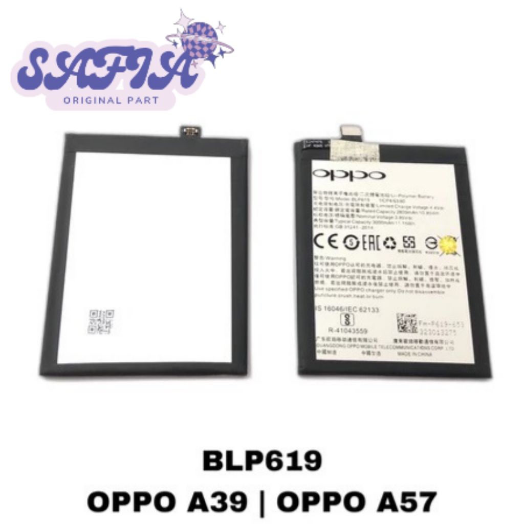 BATERAI OPPO A57 / A39 BLP619 BATRE ORIGINAL