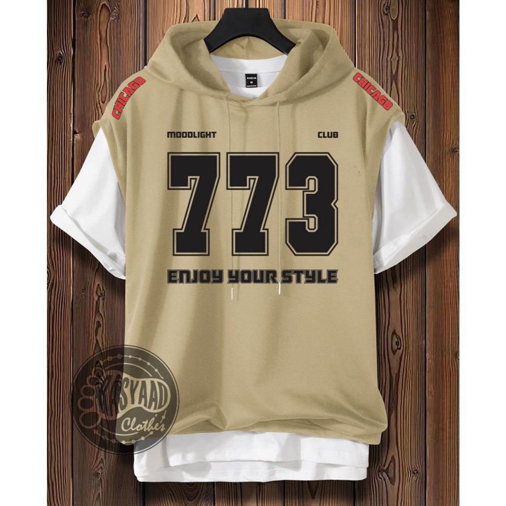 jaket sweater Hoodie Singlet Fashion Outdoor Chicago 773 Tanpa Lengan Pria Dewasa Singlet Hoodie Cow