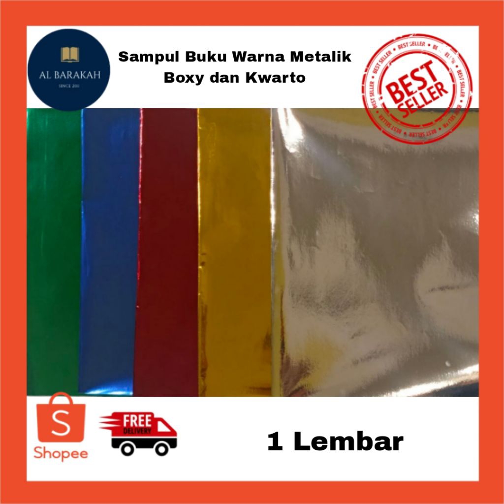 

1 Lembar !!! Sampul Buku Warna Metalik Boxy dan kwarto / Bigboss / Campus / kampus Sampul buku Warna warni Sampul buku warna Silver / Boxy Kwarto / Bigboss ukuran sampul / sampul Kertas Metalik / sampul gold silver merah biru hijau metalik