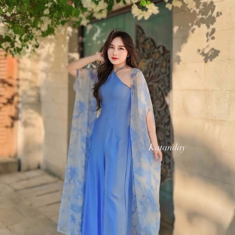 KODE A46U KatanBali Loreta Jumpsuit Set Outer Katun Twill Elegan
