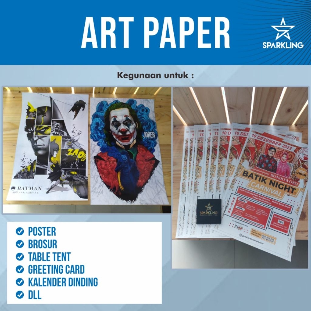

Art Paper Berbagai Ketebalan (120, 150, 210, 230, 260 gsm) - A001