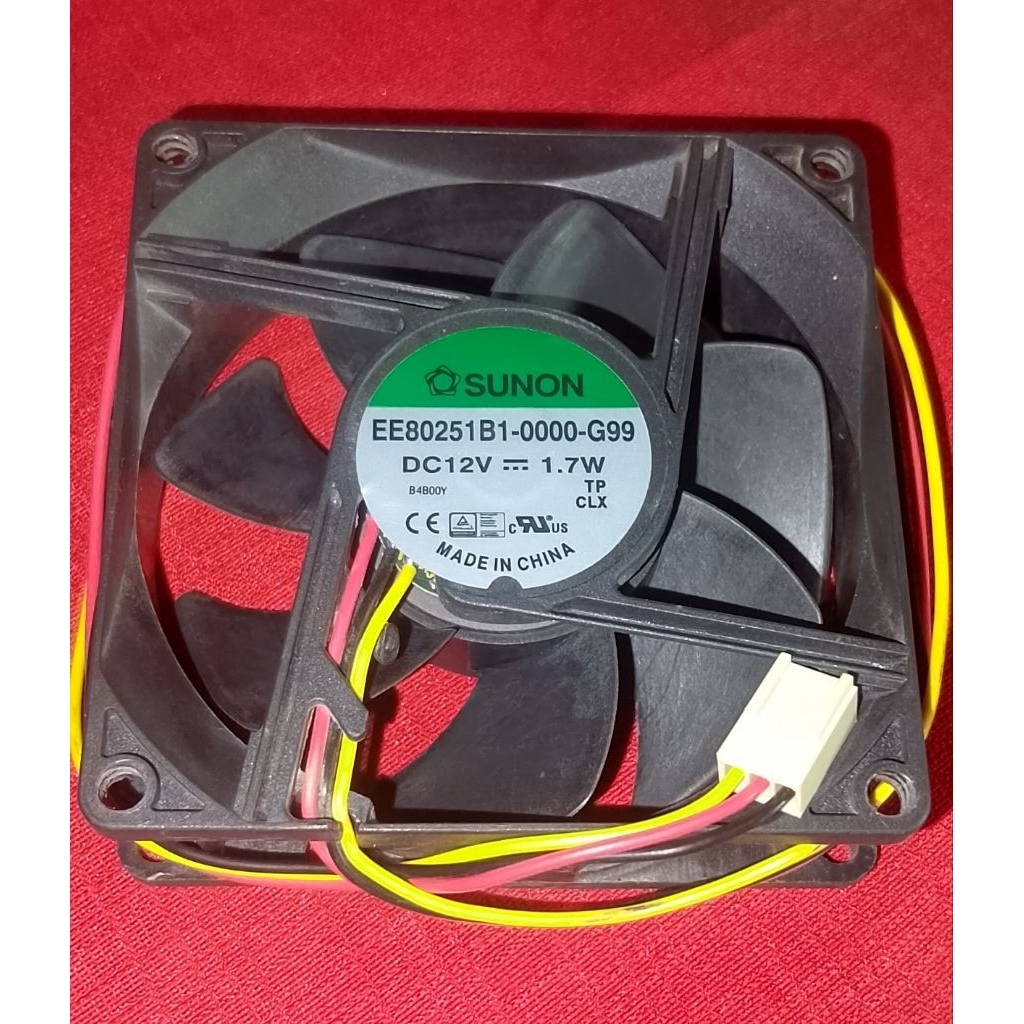 KIPAS SUNON FAN 8x8cm 12V 1.7W BEKAS ORIGINAL