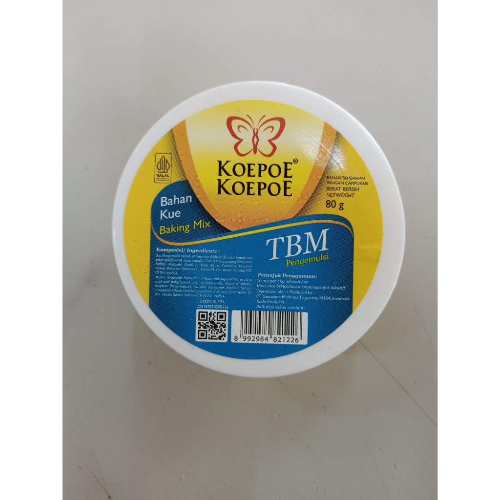 

KUPU KUPU TBM PENGEMULSI 80GRAM