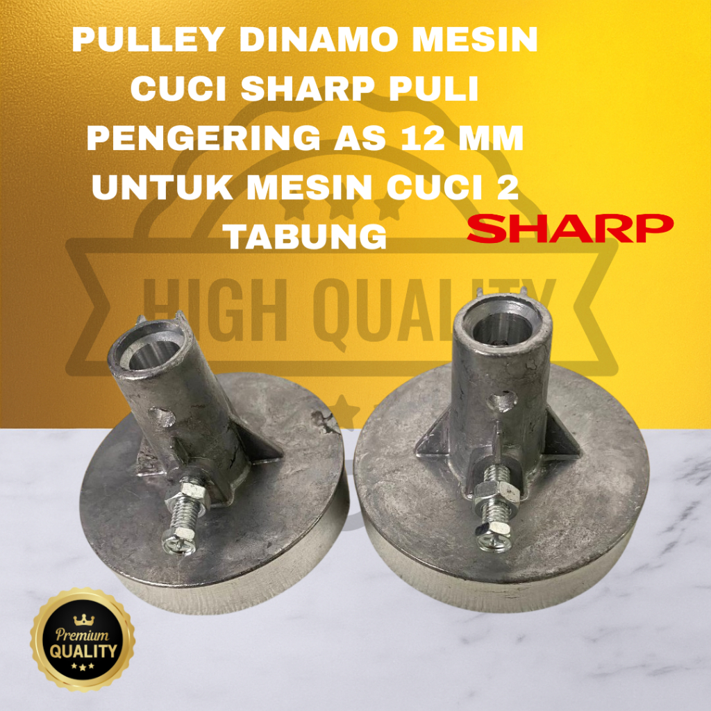 PULLEY DINAMO PENGERING MESIN CUCI SHARP 2 TABUNG AS 12 MM ORIGINAL