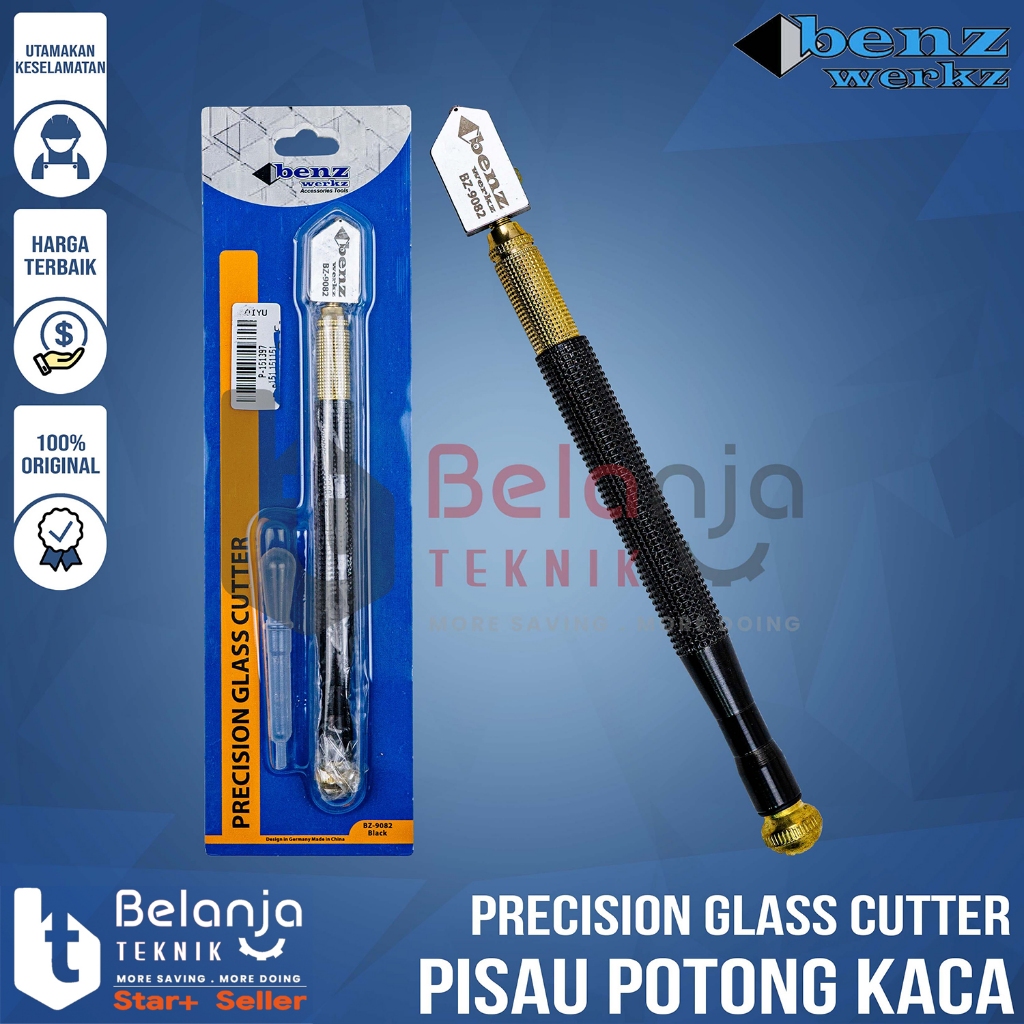 

Pisau Potong Kaca Minyak Hitam Kater Benz Alat Pemotong Manual Oil Glass Cutter Black