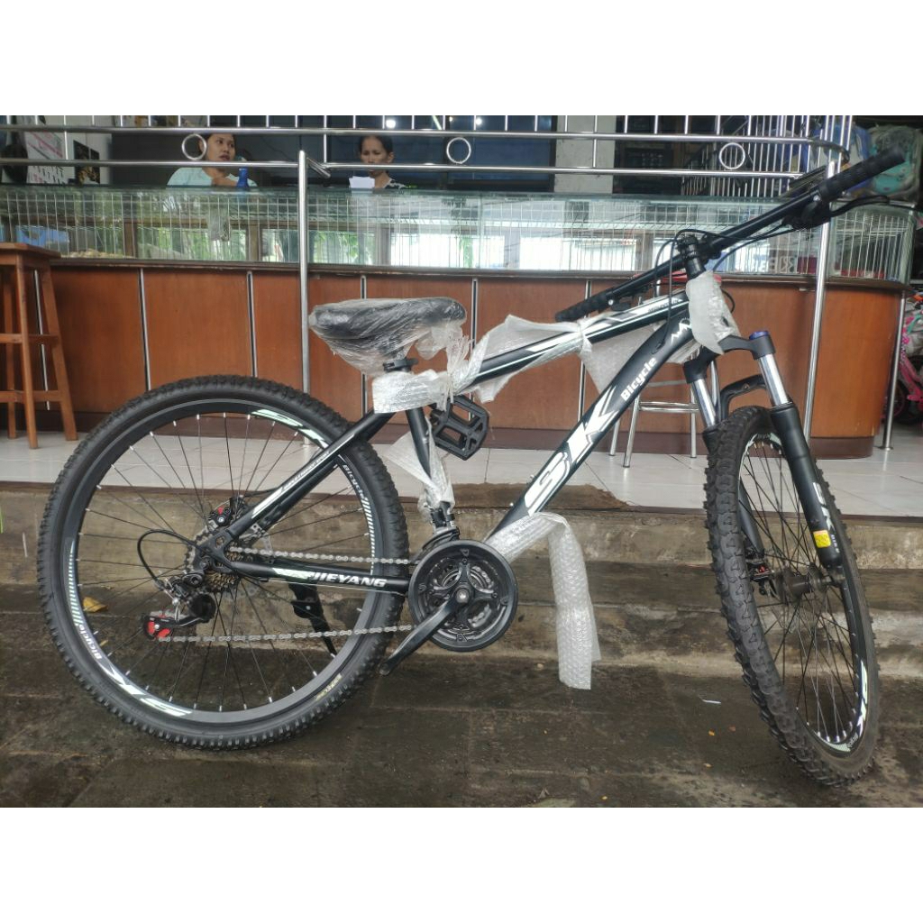 SEPEDA MTB 26 JIEYANG SK REM CAKRAM VELG DOUBLE WALL, GARPU SOK