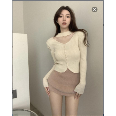 Berynette 0328 Atasan Rajut Import Premium Tanpa Lengan Atasan Wanita Korea Import Baju Rajut Knitwe