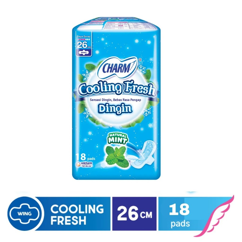 Charm Cooling Fresh  Pembalut Wanita 26 cm 18 Pads