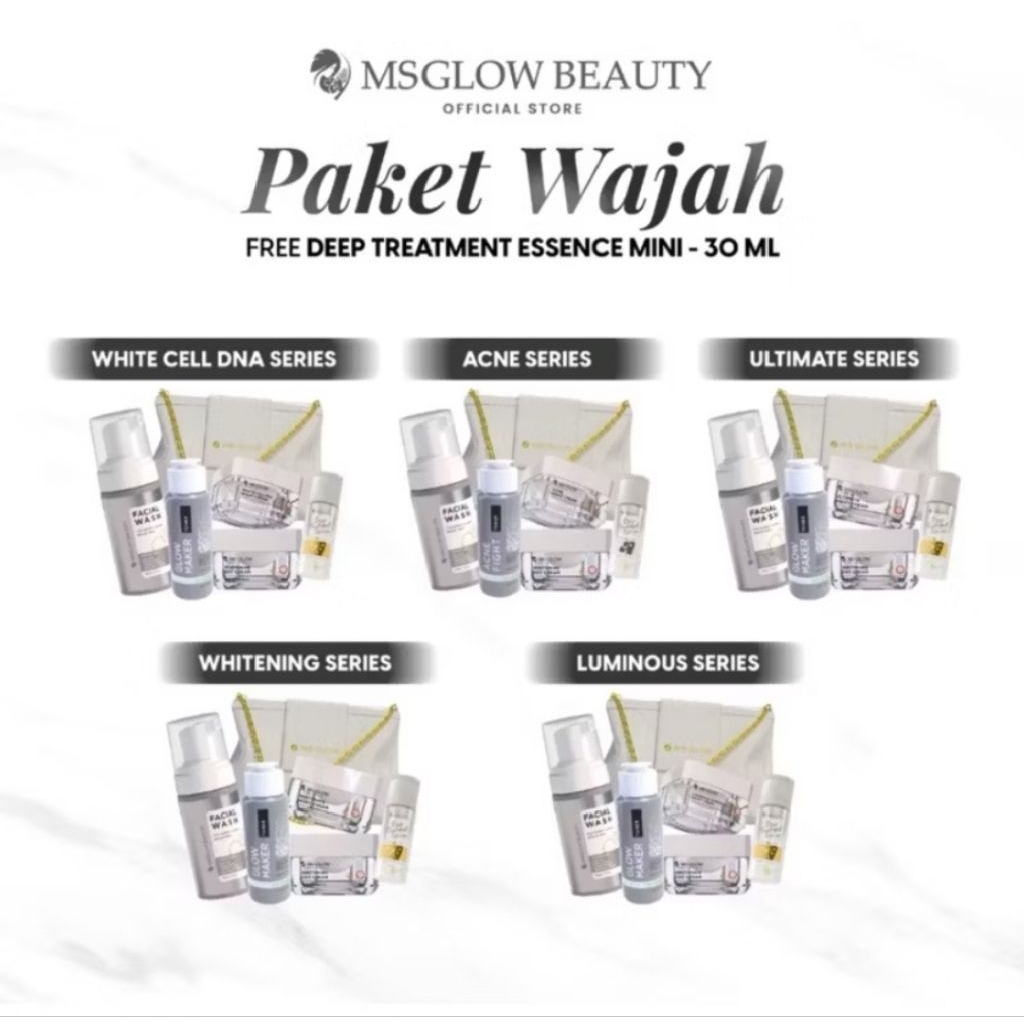 [Gift Tas/ Box Makeup] Paket Wajah MSGLOW ORIGINAL