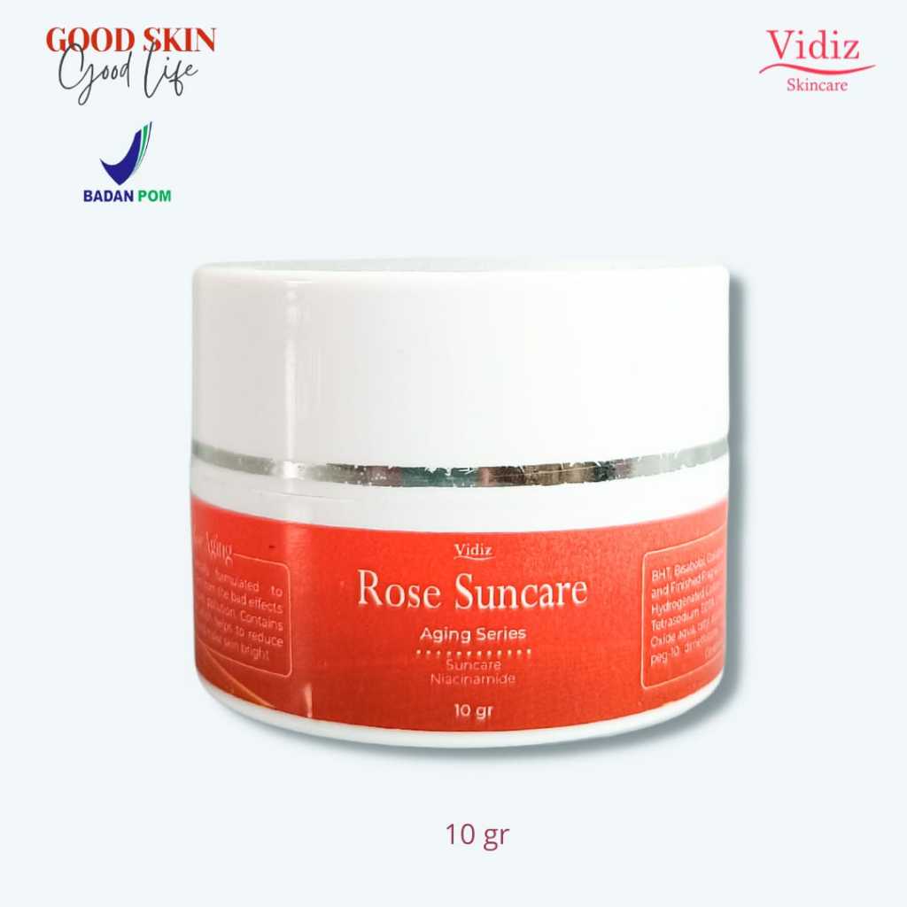 Krim Siang Untuk Mencerahkan – Vidiz Skincare Suncare Rose Untuk Oily Acne Skin 10gr | Sunscreen SPF