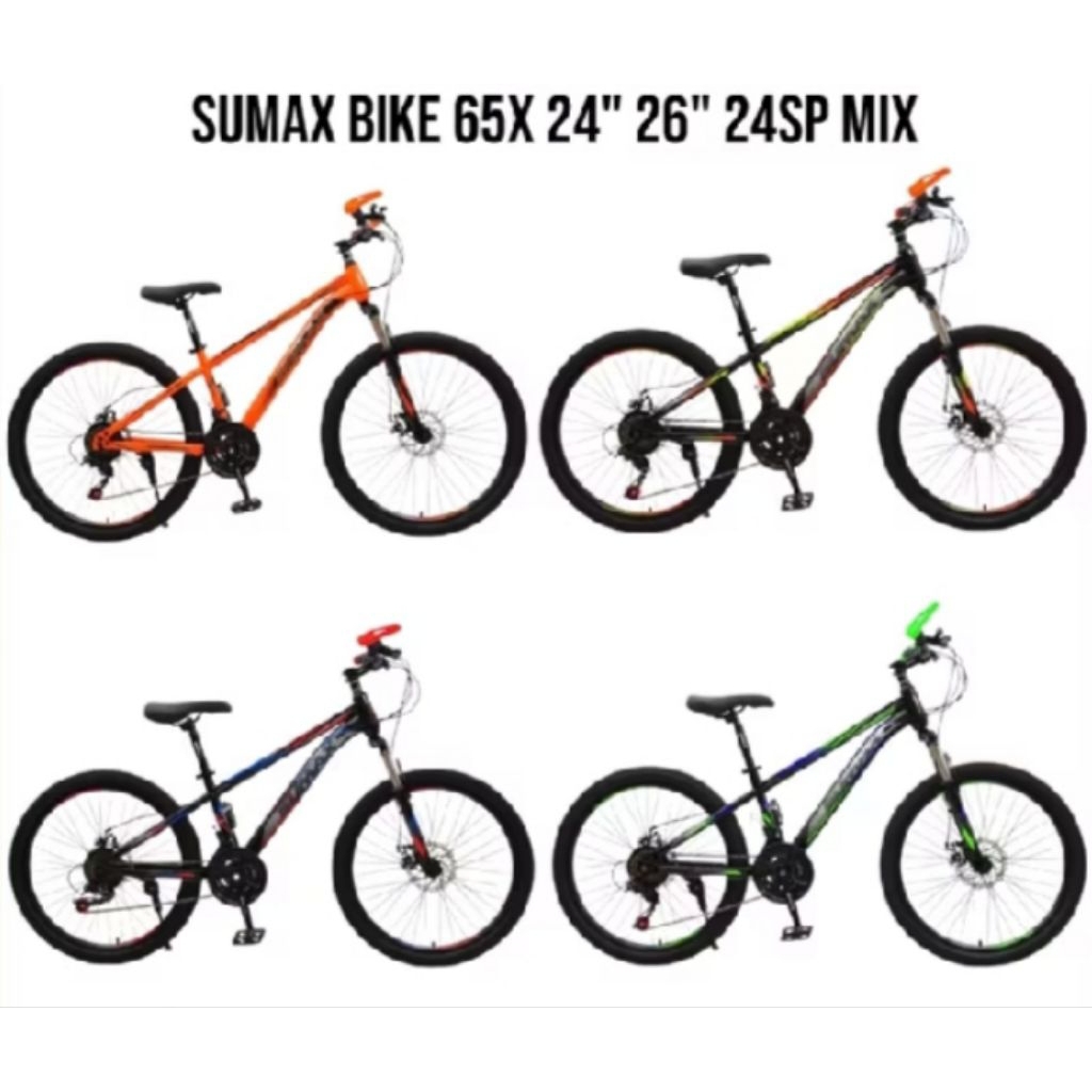 SEPEDA GUNUNG MTB 24 / 26 INCH SUMAX 65X BY ATLANTIS / FOSTER 5522-1 / 629 TX / AT 730 / AT 760 / AT