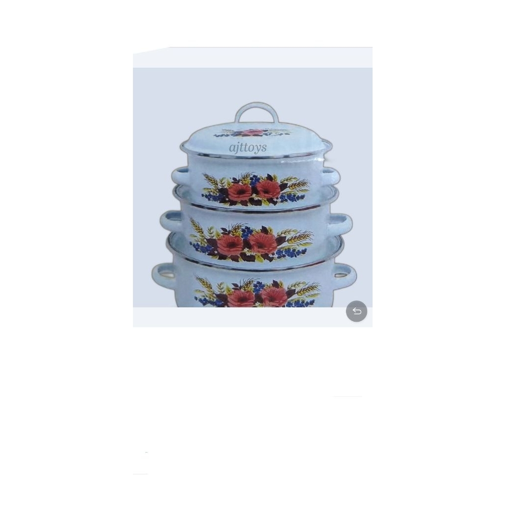 PANCI ENAMEL SET ISI 3  Tutup panci ENALEM SHINKO SD 0014