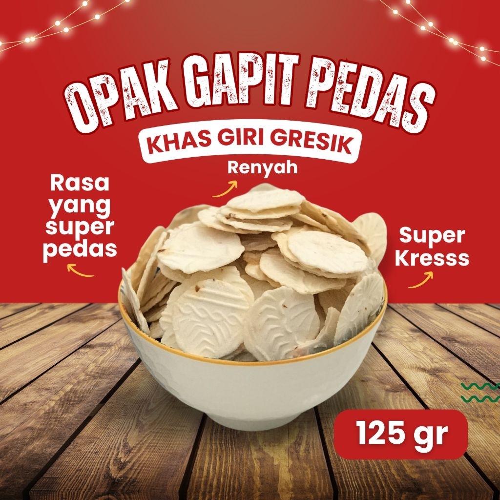 

Opak jepit pedas khas Giri, Gresik | Opak gurih | Opak pedas | Opak gapit | Opak koin. Ini Opak rasa Pedas