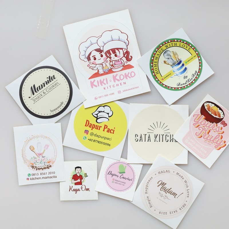 

Print Cetak Stiker Label Bahan Chromo/HVS Cutting KISSCUT - Ukuran A3+