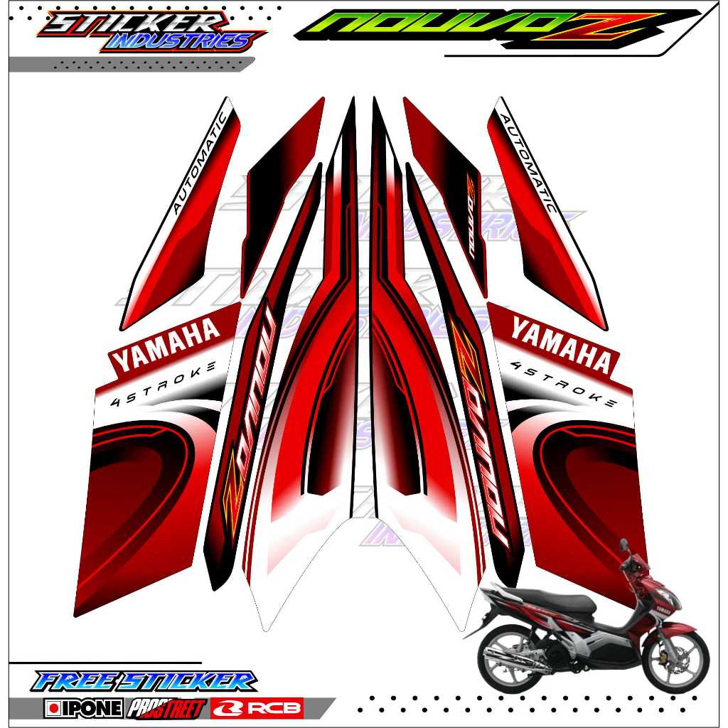 STRIPING VARIASI YAMAHA NOUVO Z / STICKER LIST VARIASI MOTOR NOUVO Z
