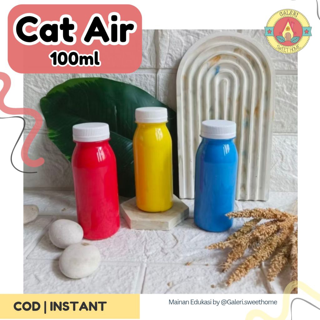 Cat lukis Botol ukuran 100ml untuk Patung Gypsum Mewarnai Pewarna Paint Washable Anak School