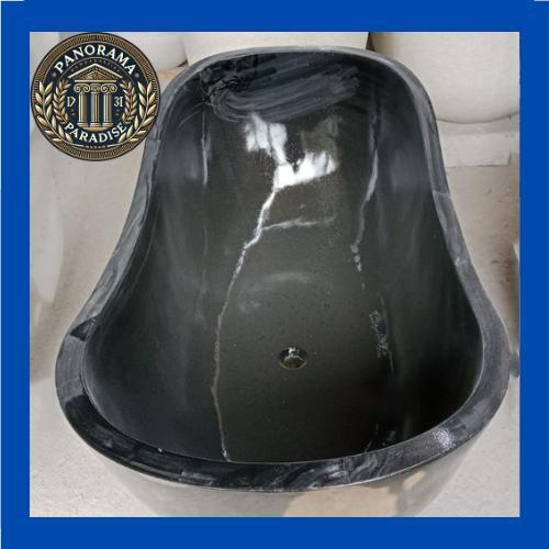 Bathtub teraso hitam glossy bathtub terrazzo murah bahan batu teraso