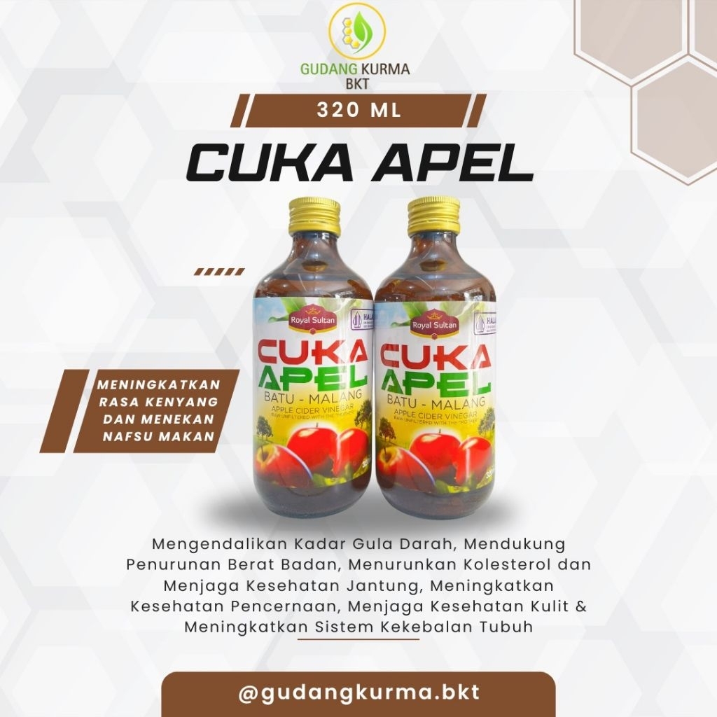 

CUKA APEL ROYAL SULTHAN 320ml | APPLE VINEGAR | Pusat oleh-oleh haji dan umroh