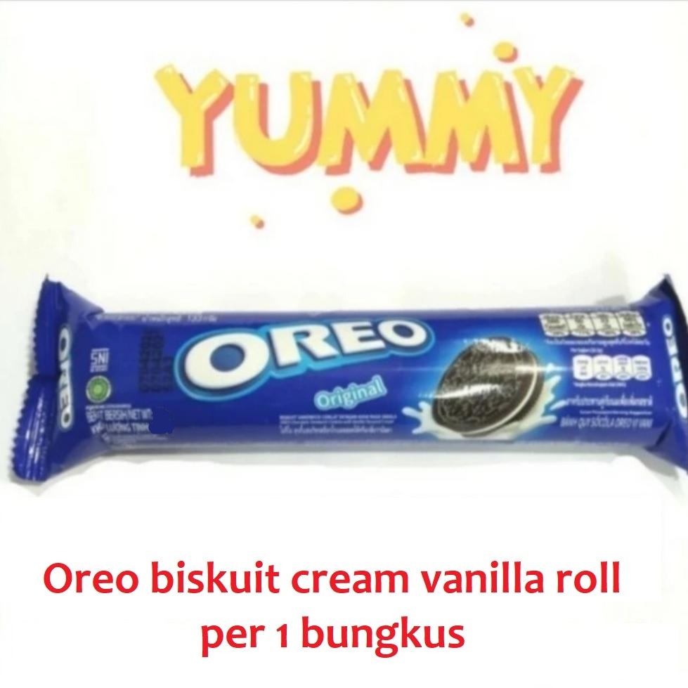 

oreo biskuit original cream vanilla kemasan roll | per bks