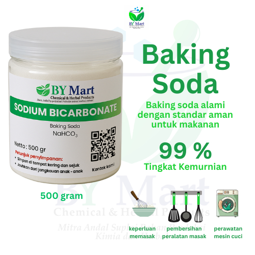 

BY KIMIA & HERBAL - Baking Soda / Sodium Bicarbonate Food Grade / Soda Kue / Sodium Bicarbonat