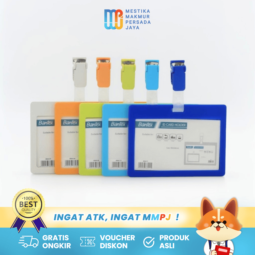 

Bantex ID Card Holder dengan Klip – Tempat Kartu Nama 90x54mm Horizontal 8864