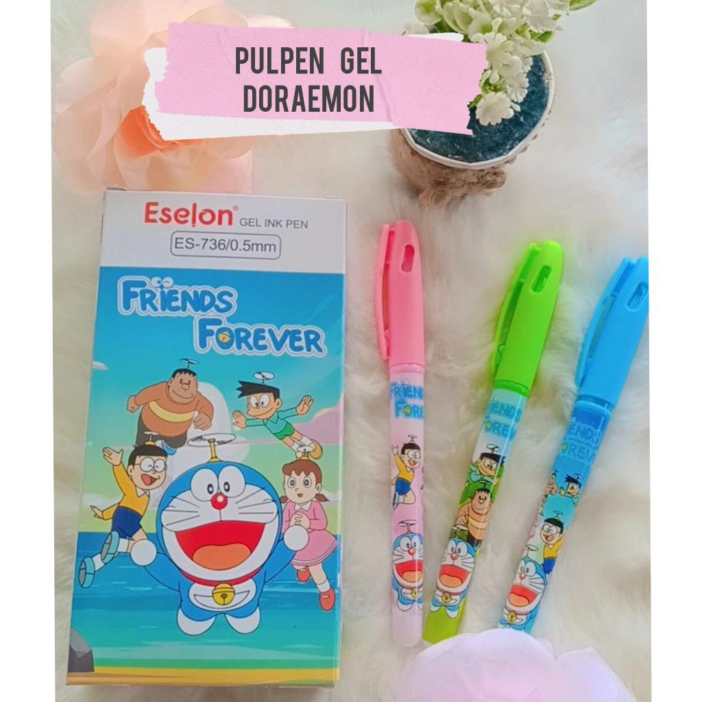 

pulpen gel doraemon/pen fancy peralatan sekolah