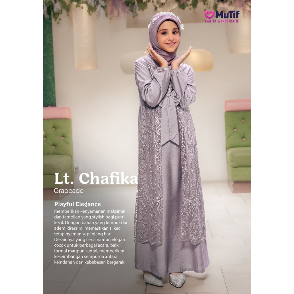 GAMIS ANAK MUTIF CHAFIKA / GAMIS ANAK PROMO / CHAFIKA GRAPE ADE BY MUTIF / MUTIF GAMIS ANAK TERBARU