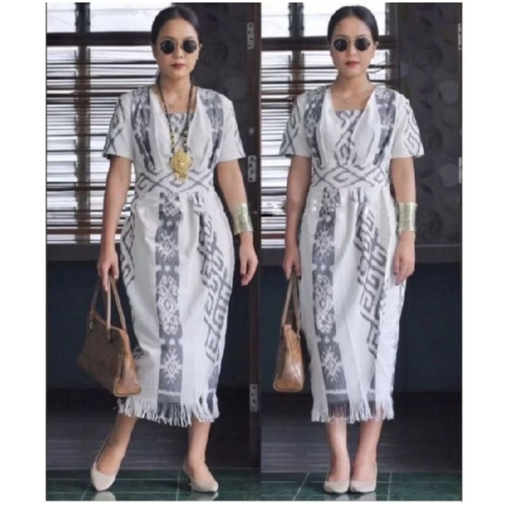 DRES TUNIK TENUN IKAT TROSO JPR, KEMEJA COWOK MASAKINI