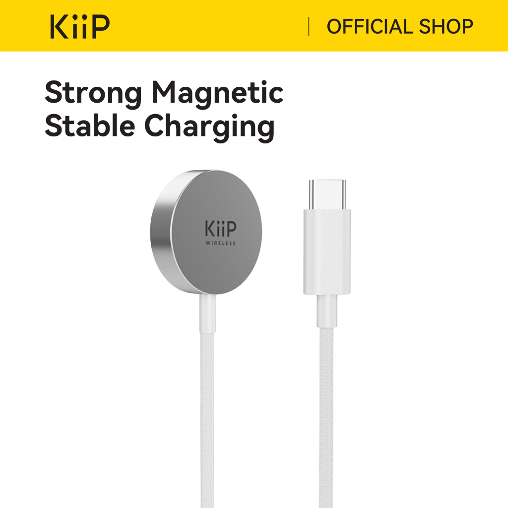 KiiP Wireless WH10 Iwatch Charger Magnetic Suction braided cable Type-C
