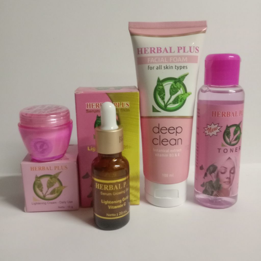 Paket lengkap herbal plus original Bpom[] Cream facial foam serum toner