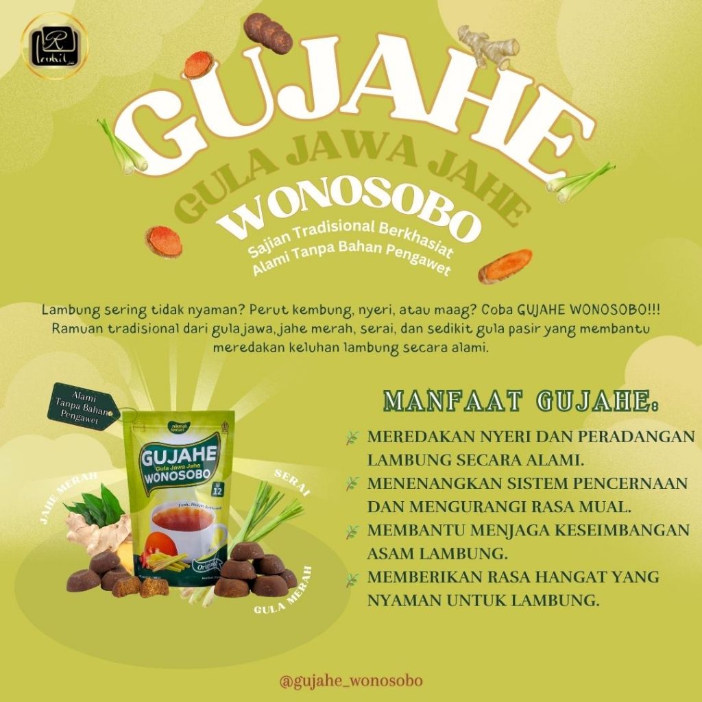 

GUJAHE WONOSOBO_Minuman Gula Jawa Jahe_Alami Tanpa Bahan Pengawet | Redakan Asam Lambung & Angetin Badan
