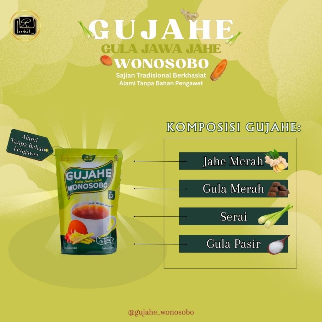 

GUJAHE Wonosobo Isi 12 – Minuman Herbal Tradisional | Gula Jawa Jahe Siap Seduh