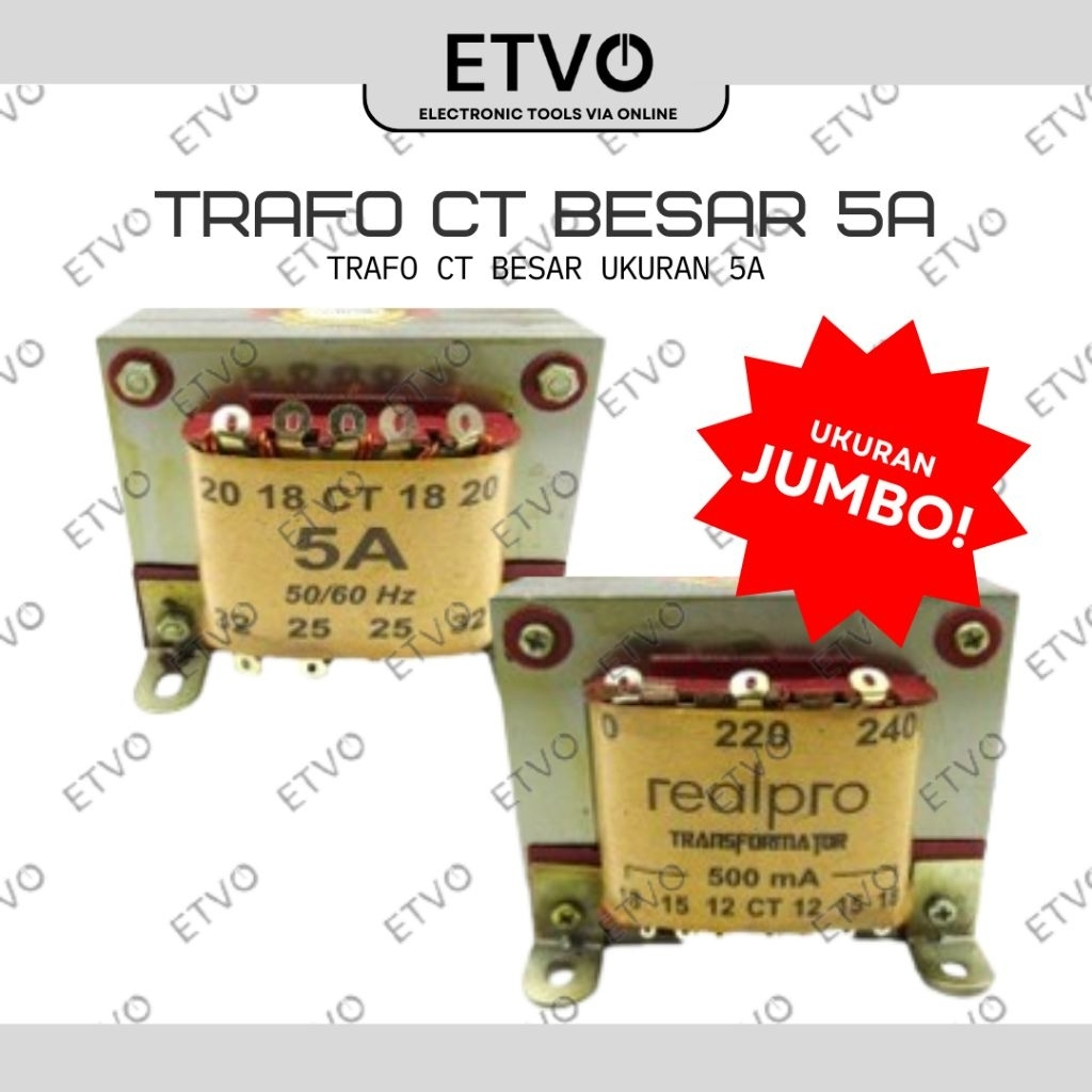 Trafo 5 Ampere Besar CT 45 Murni