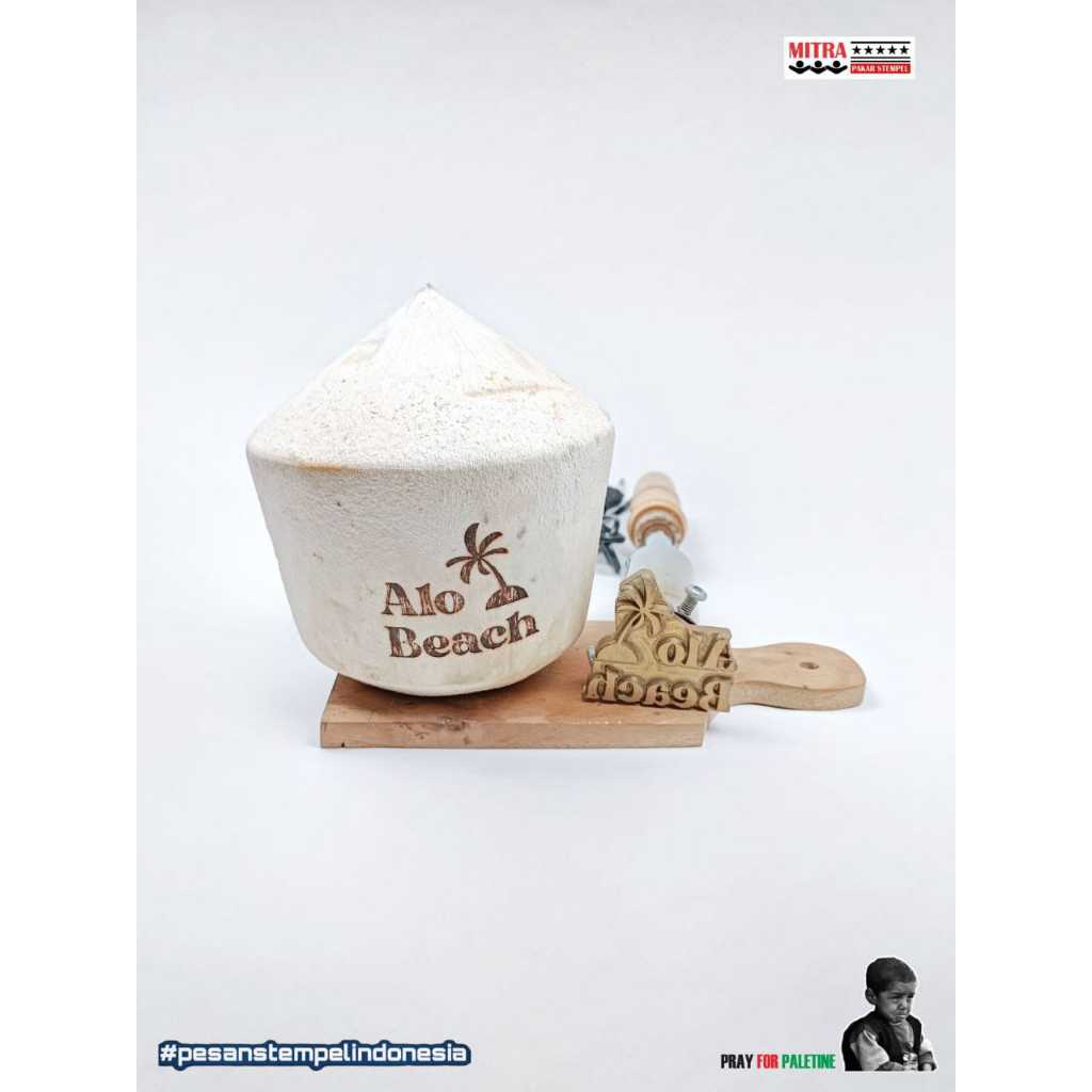 

Jal Hot Stamp Elektrik Stempel Cap Kelapa Emboss Stamp Coconut Design Custom