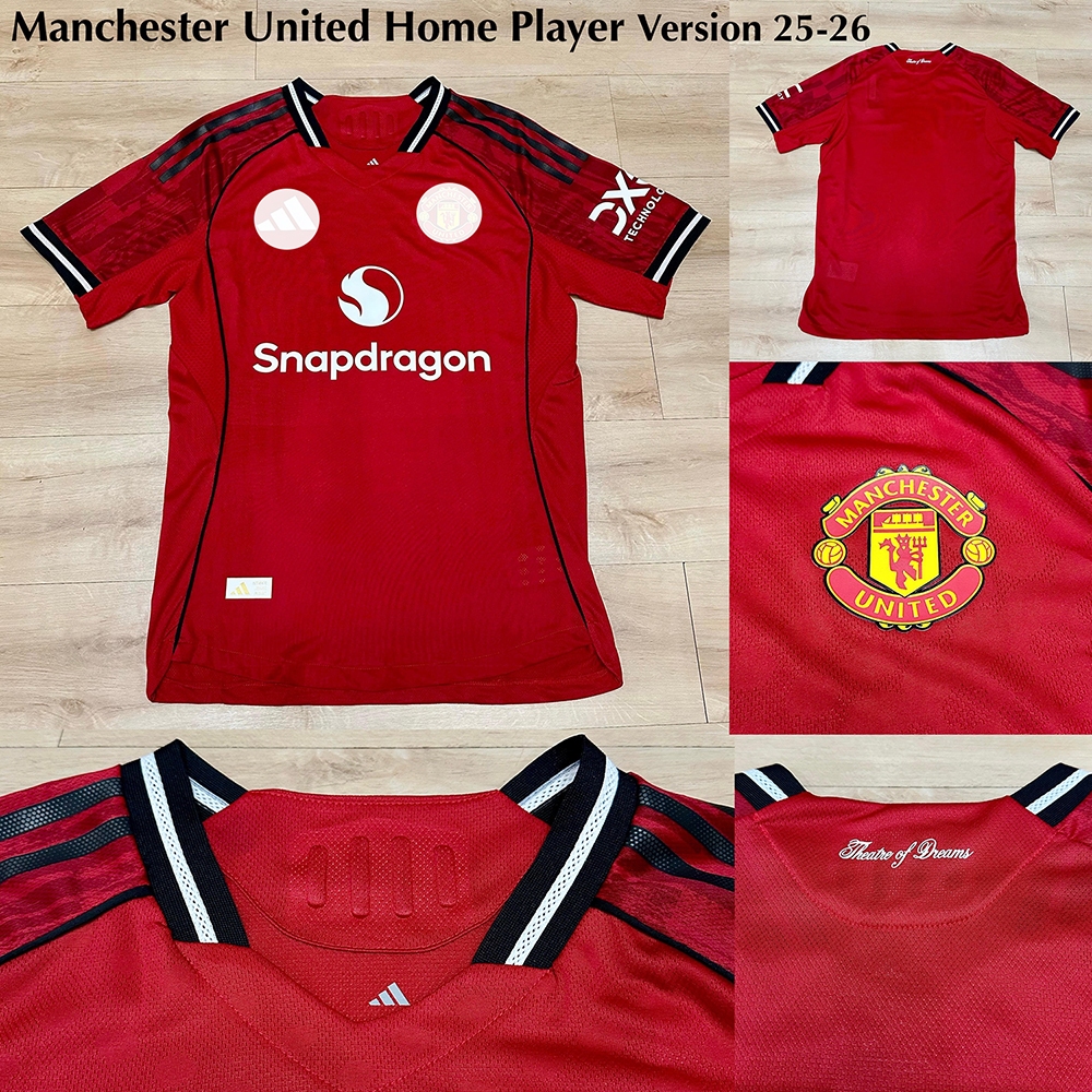 JERSEY PLAYER ISSUE MU HOME TERBARU 2025 2026 MERAH BAJU SEPAK BOLA OLAHRAGA PRIA DEWASA