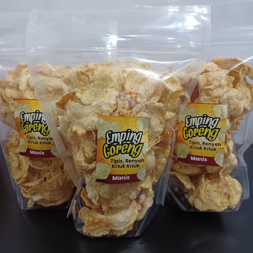 

Emping Belinjo Manis Kemasan Plastik Standing Pouch 200gr