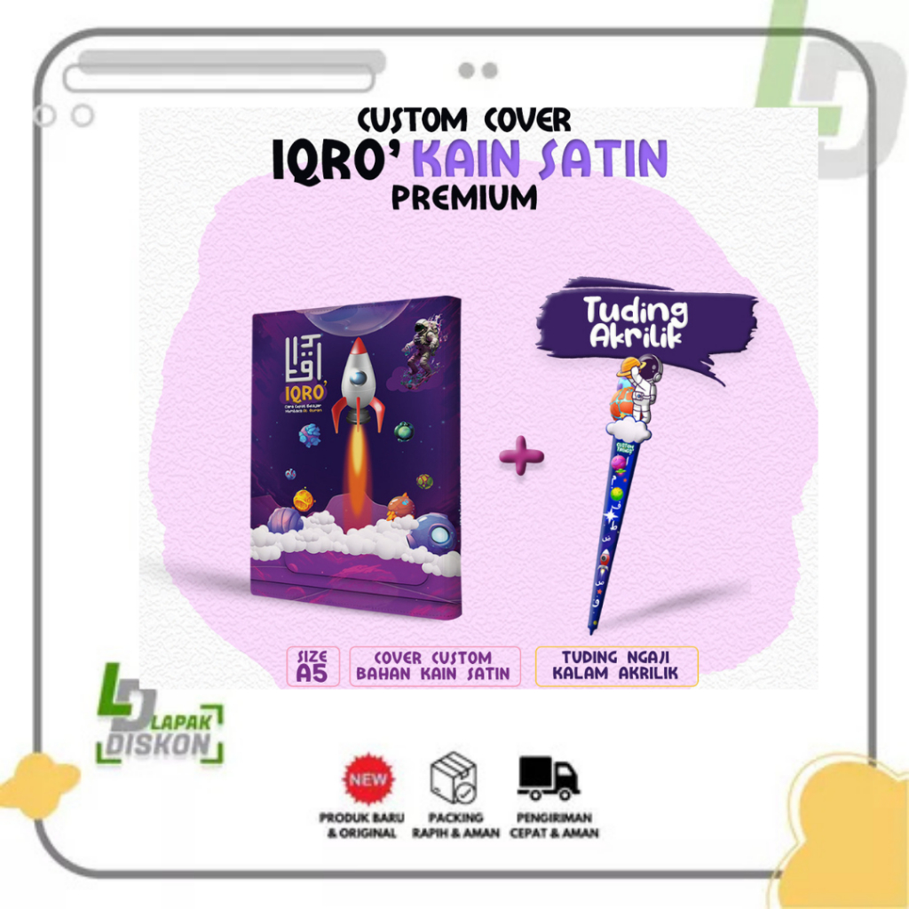 

Cover IQRO Kosongan (tanpa IQRO) ukuran A5 Bahan Satin (Banyak Varian, Lebih Ekslusif Motif Roket Biru)