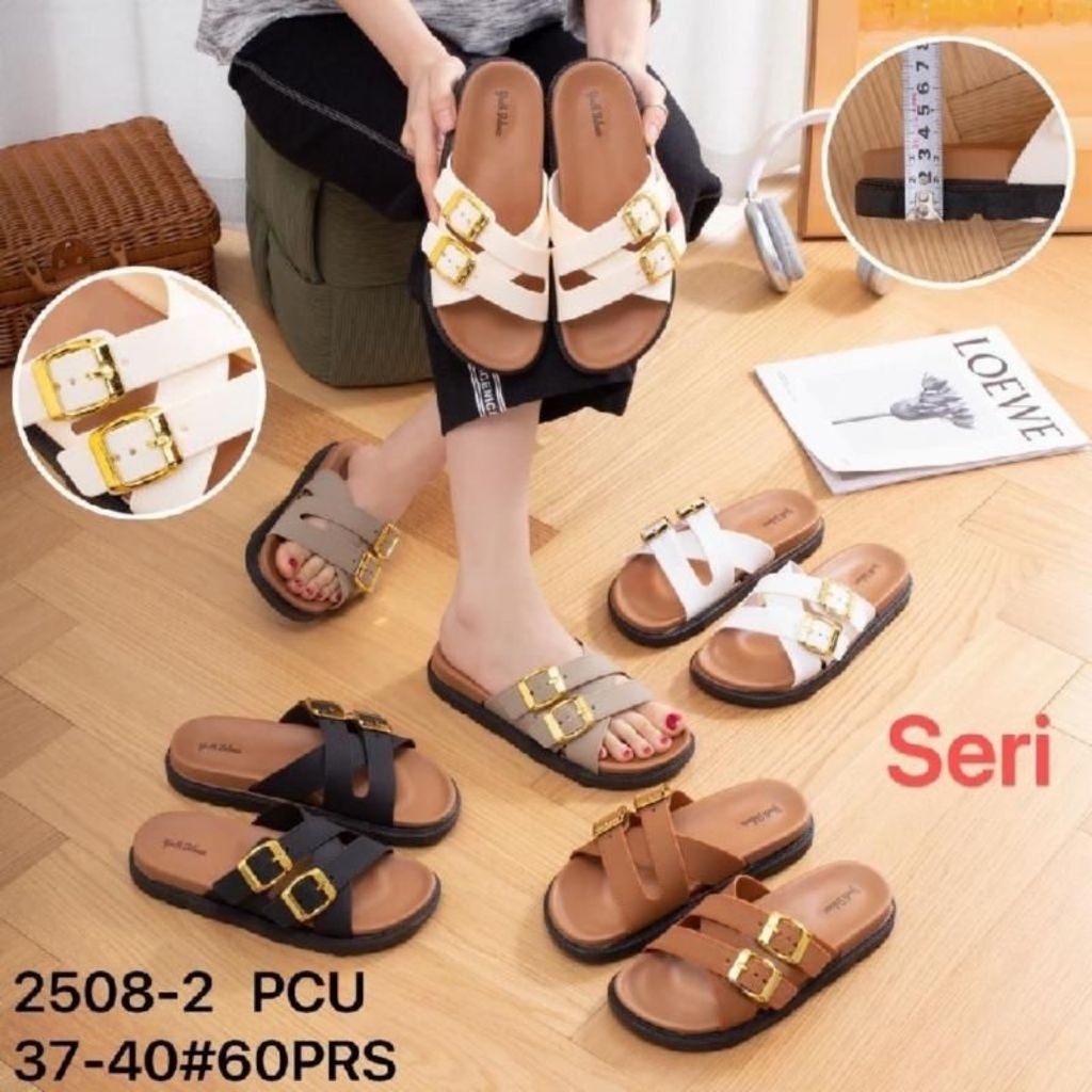 [GROSIR] Sandal Wanita Balance 2508-2 – Model Slide Stylish & Trendi – Ukuran 37–40