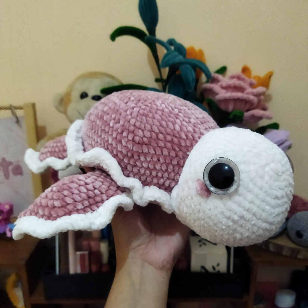 Boneka Kura-Kura Rajut Homemade | Turtle Crochet Homemade | Boneka Anak Perempuan | Boneka Kura-Kura