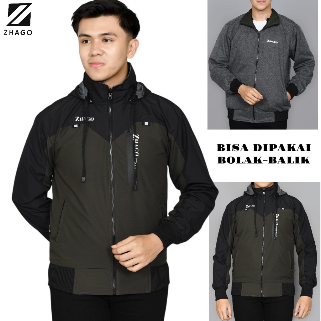 Jaket bolak balik pria original