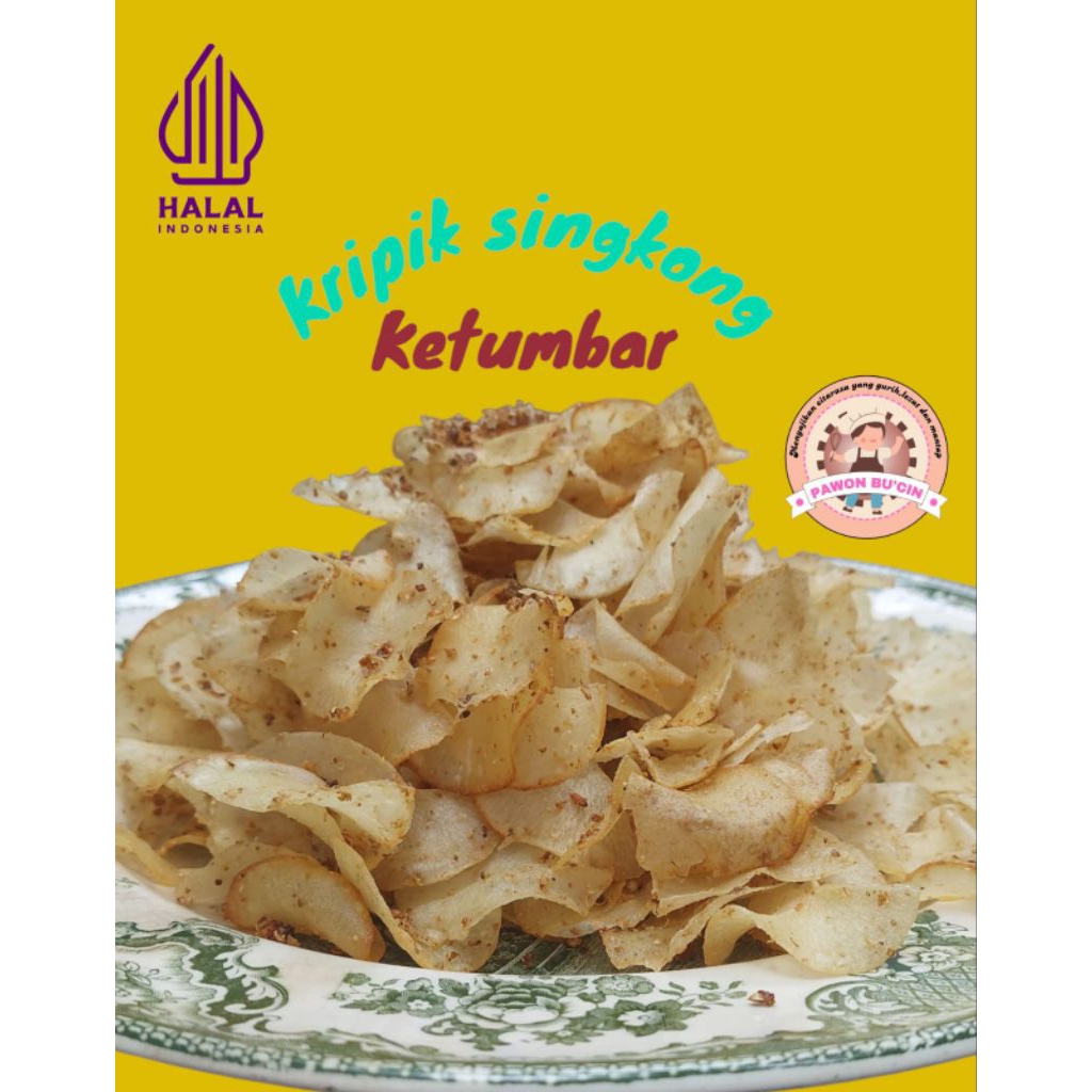 

Pawon Bu'cin Keripik Singkong Ketumbar Asin 500gr Camilan Kering