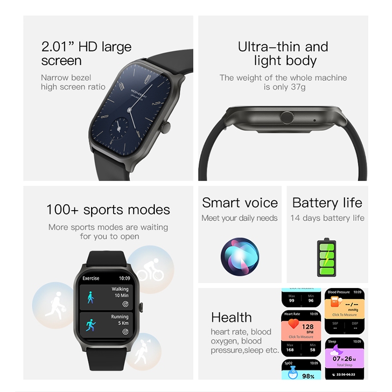 NEW PRODUCT WISELION ZL77J Smartwatch 2.01" HD Waterproof IP68 BT Call Health Monitoring Jam Tangan
