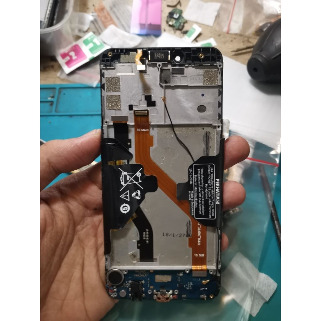 lcd luna V55 ori cabutan normal bergaransi