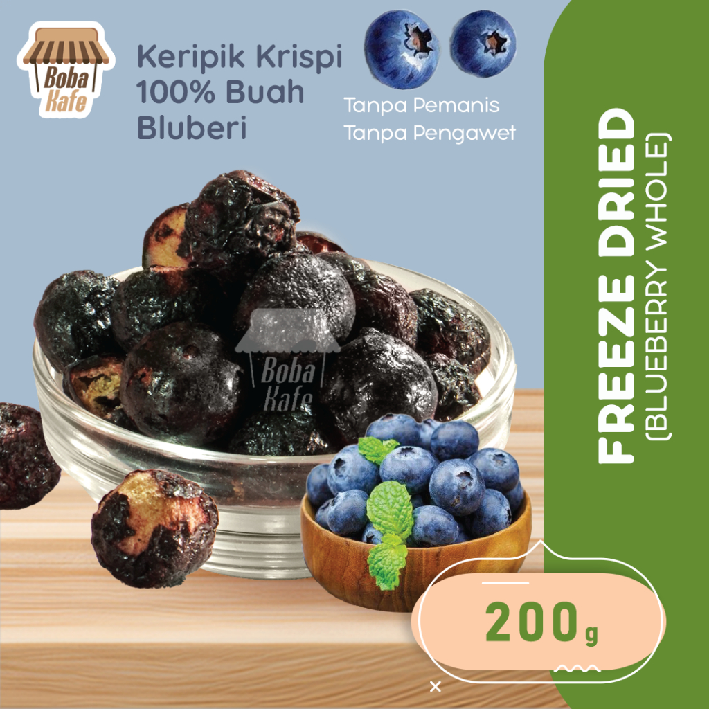 

FREEZE DRIED BLUEBERRY WHOLE @200GR – BUAH BLUEBERRY UTUH ASLI